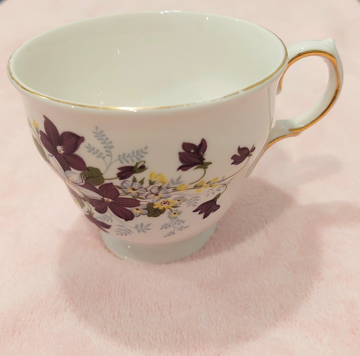 RV008-2 Royal Vale Bone China Teacup and Saucer with Elegant Floral Design