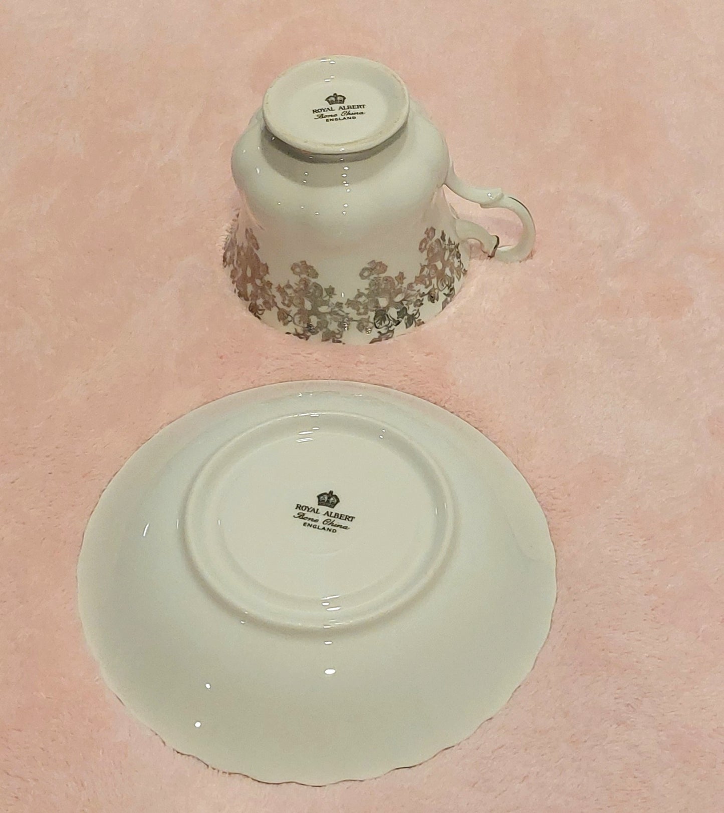 RA004 - Royal Albert "Congratulations 25th Anniversary" Bone China Teacup and Saucer