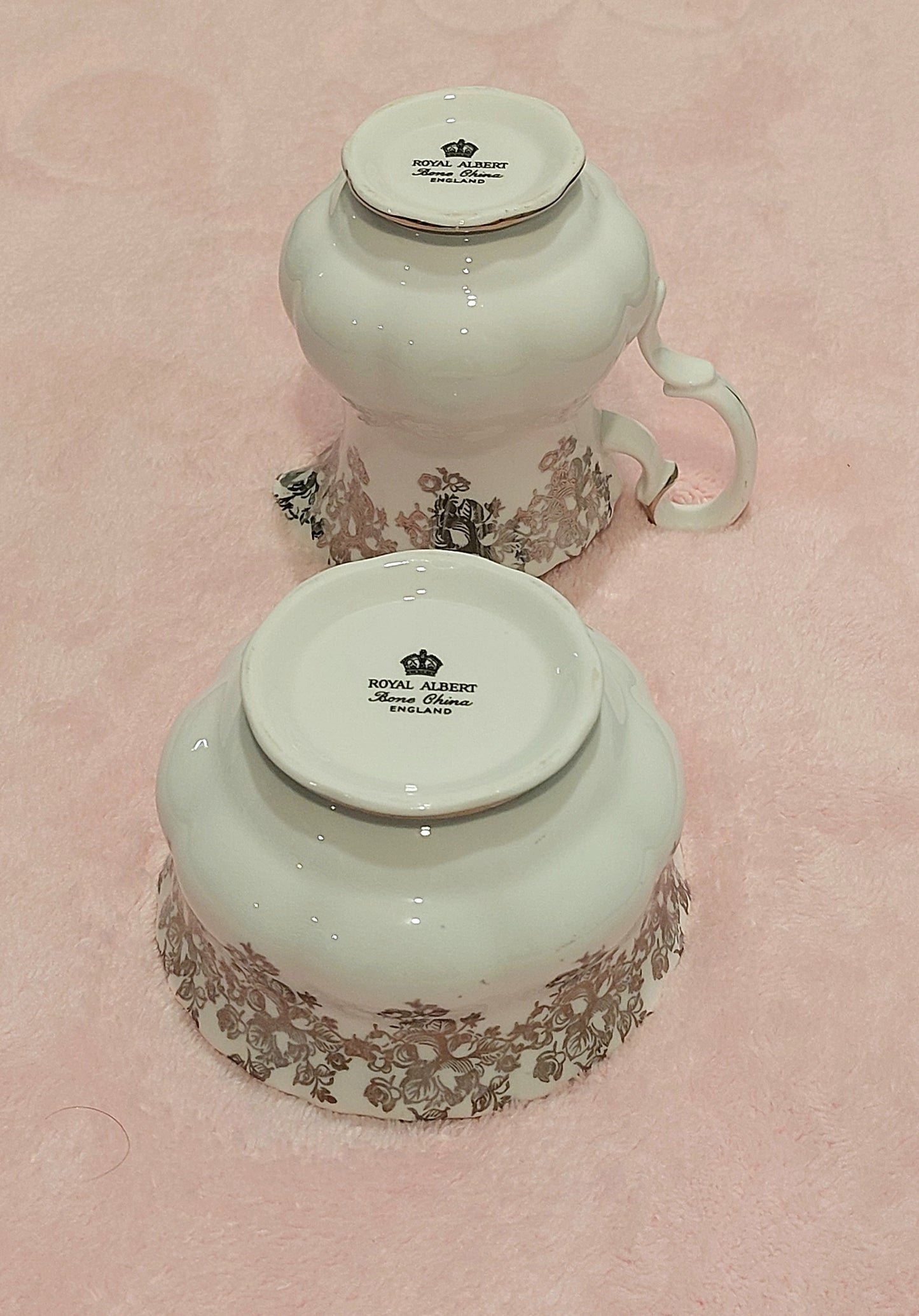 RA005 - Royal Albert "Congratulations 25th Anniversary" Bone China Sugar Bowl & Milk Jug