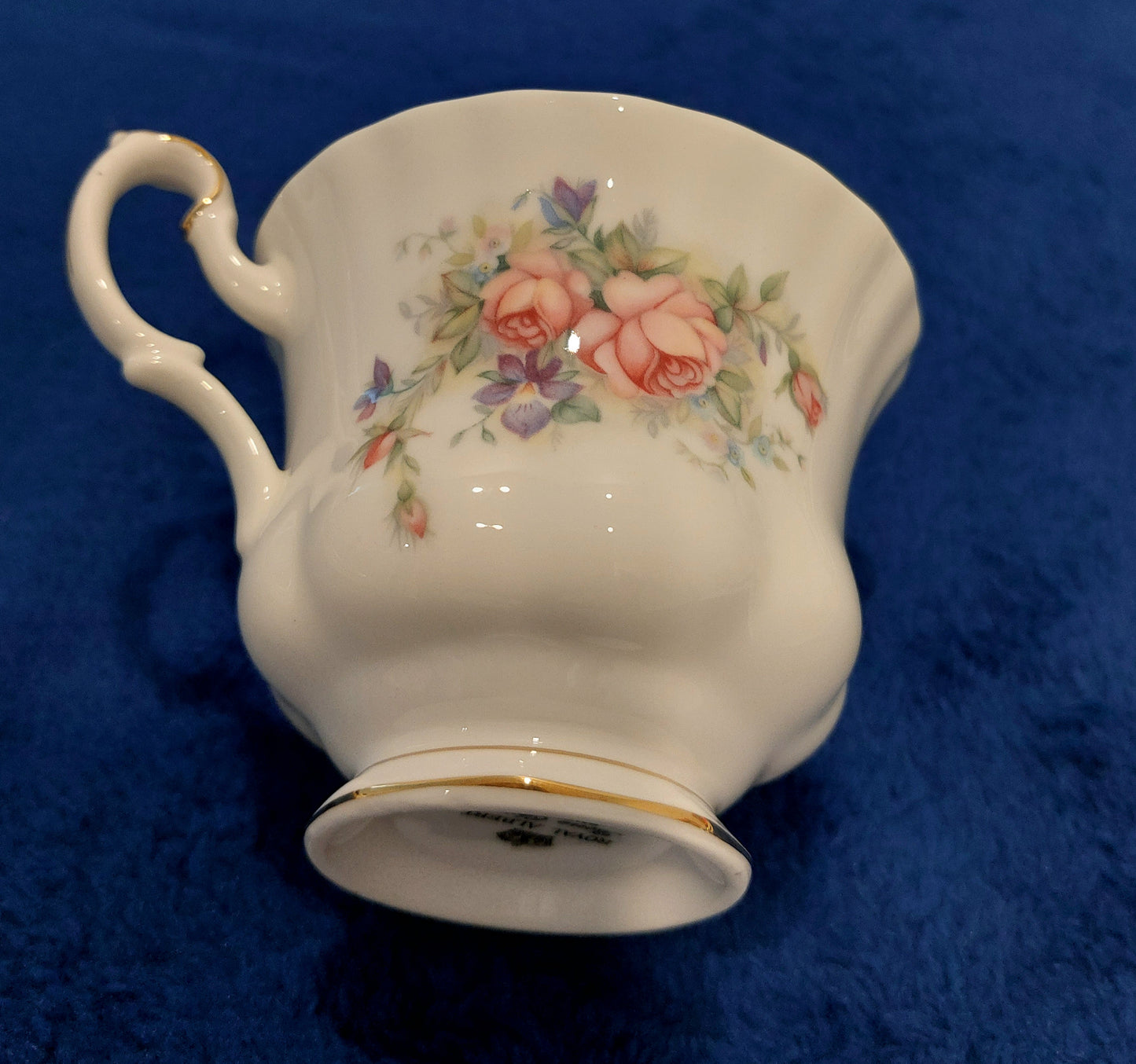 RA024 – Royal Albert Bone China “Happy Anniversary” Teacup and Saucer