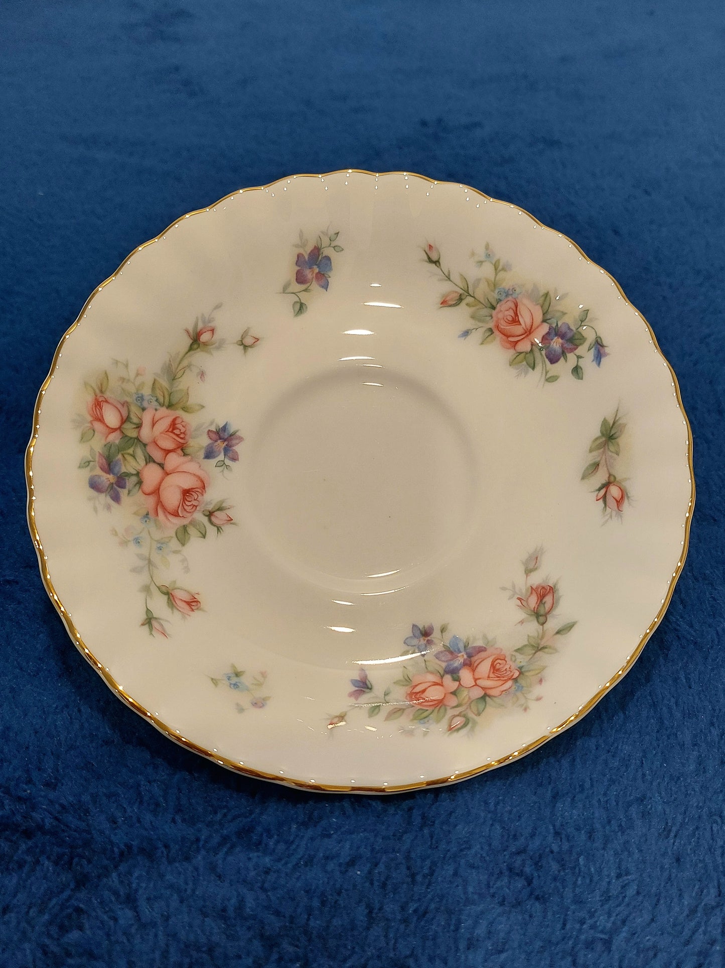 RA024 – Royal Albert Bone China “Happy Anniversary” Teacup and Saucer