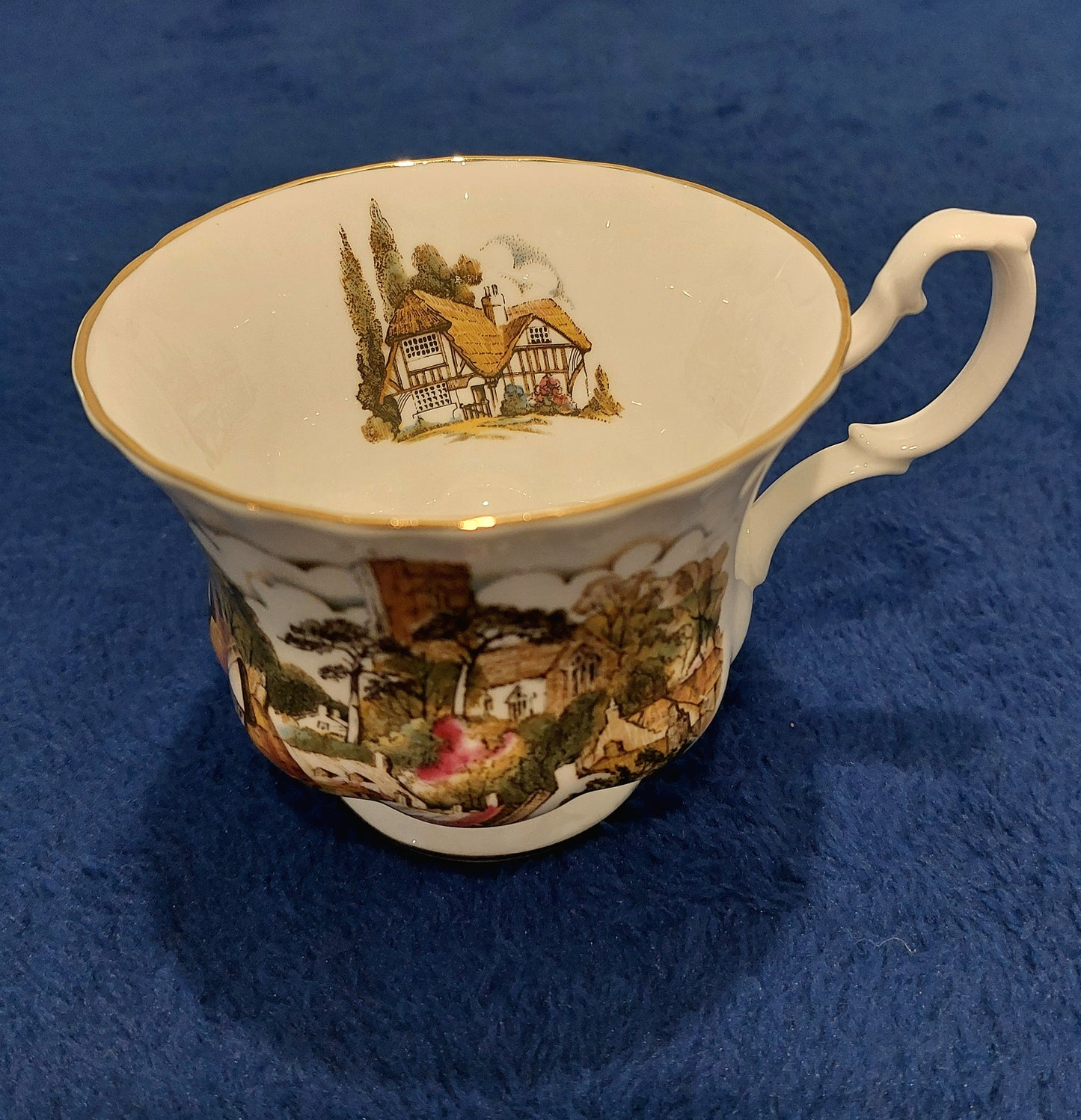 RA026 - Royal Albert Bone China Old English Village Teacup and Saucer