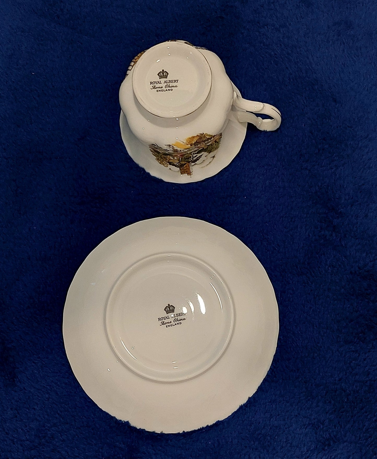 RA026 - Royal Albert Bone China Old English Village Teacup and Saucer