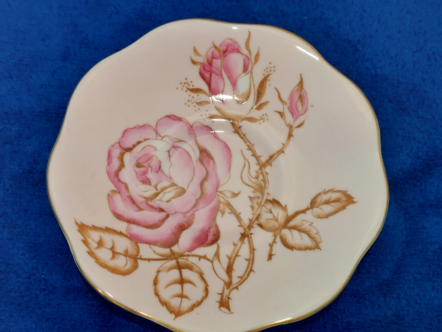 FY003 – Foley Bone China “Pink Cabbage Rose” Teacup and Saucer