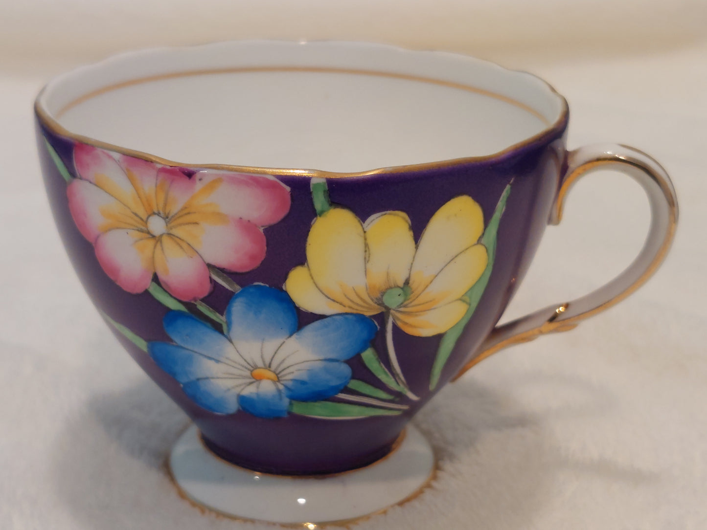 FY002 - Foley Bone China "Pink Floral Design" Teacup and Saucer