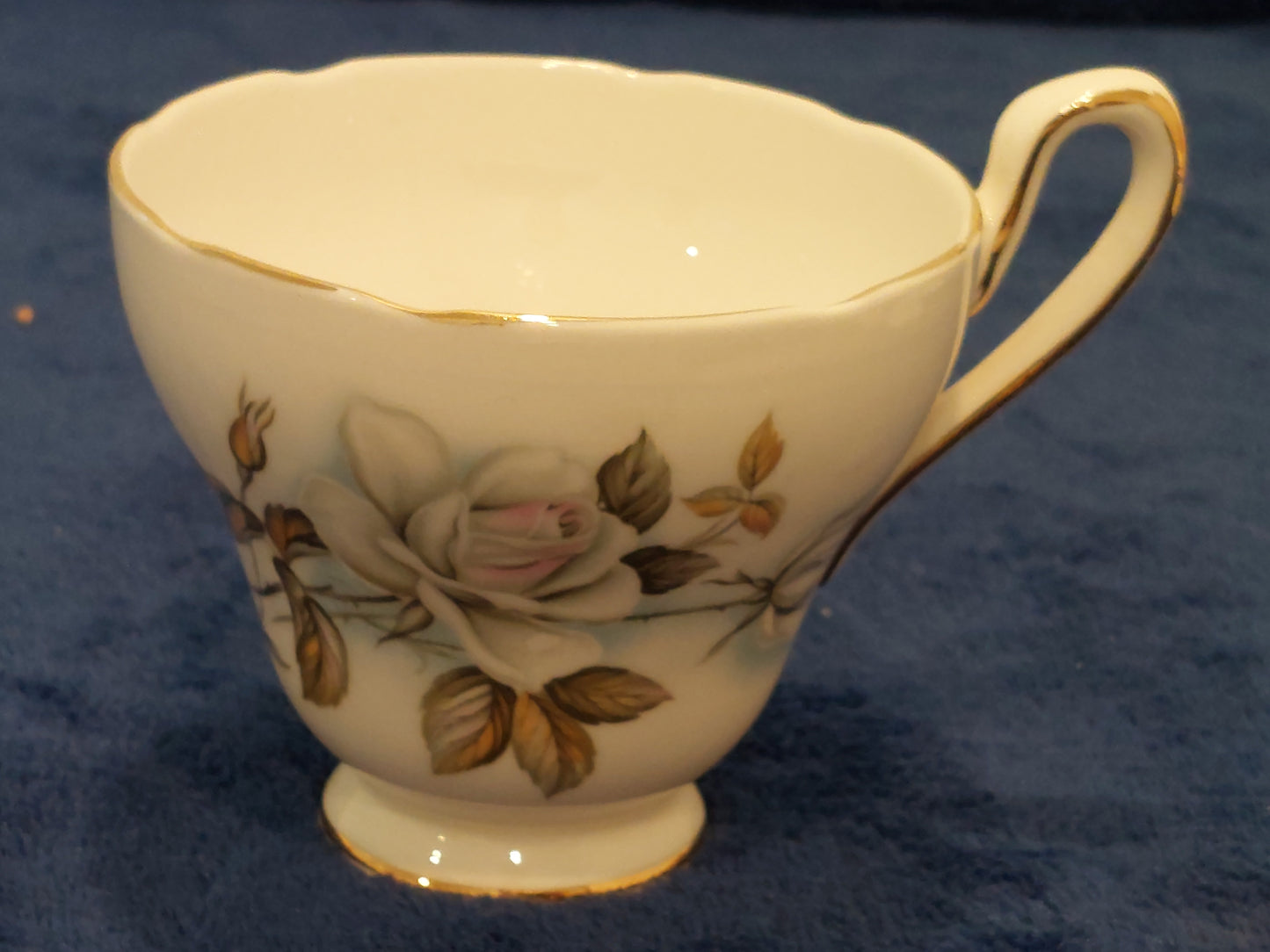 DP001 - Delphine Bone China “Soft-colors Roses” Teacup and Saucer Set